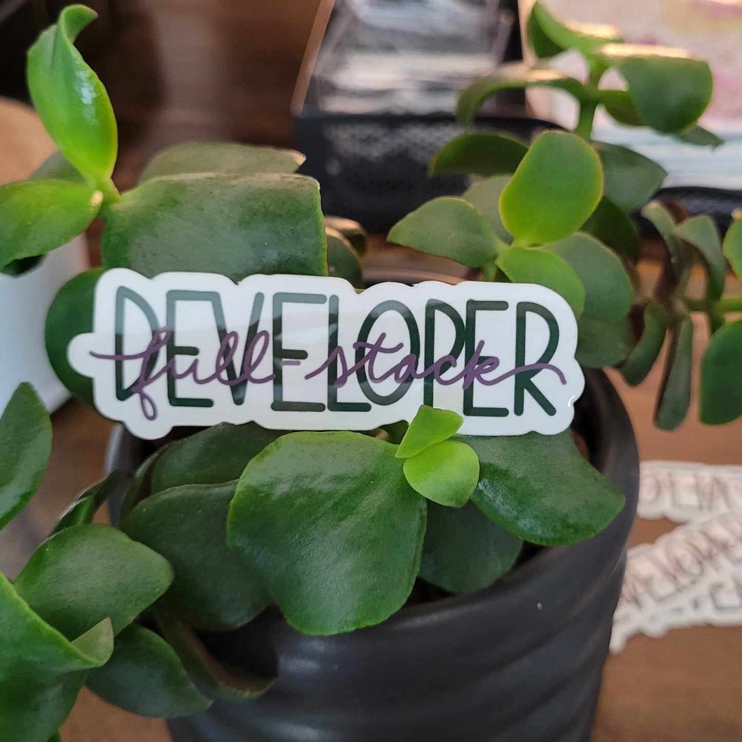 Full Stack Developer Sticker - Dark Mode & Light Mode