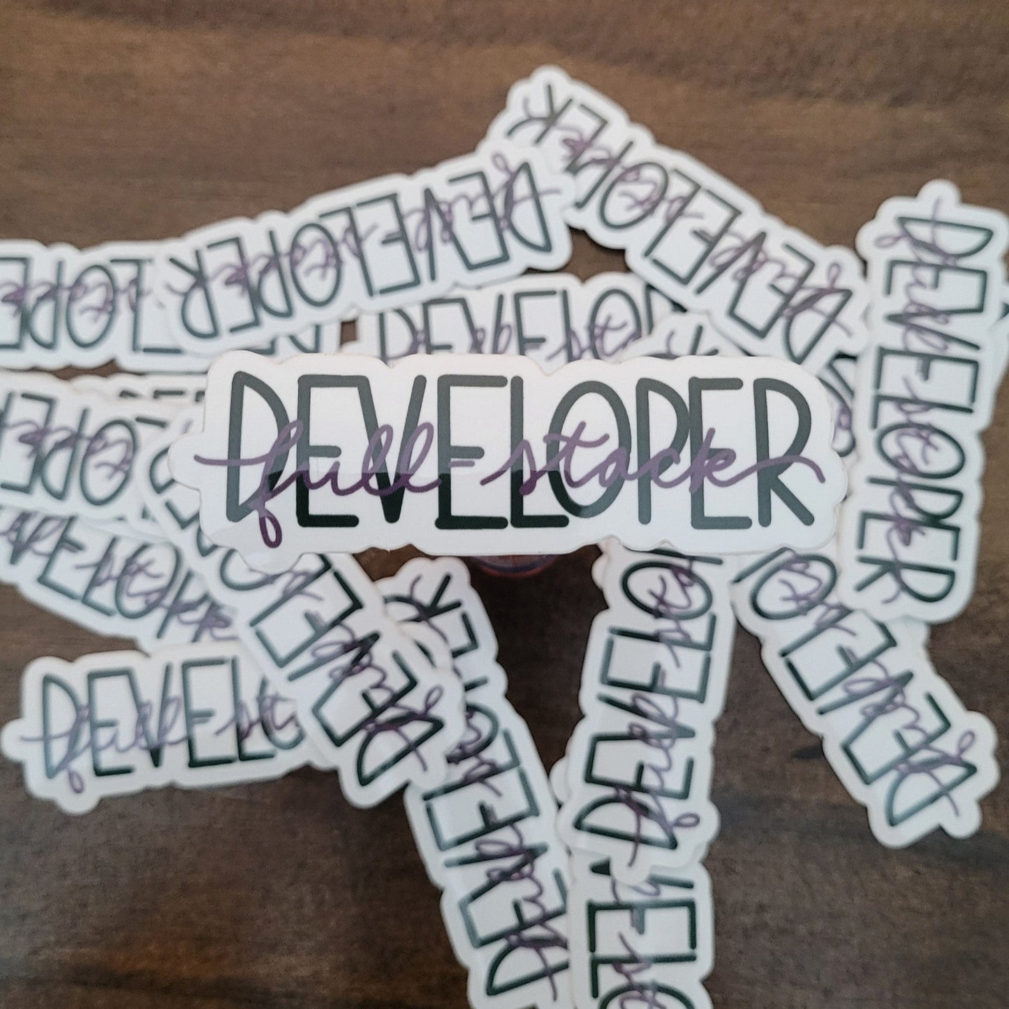Full Stack Developer Sticker - Dark Mode & Light Mode