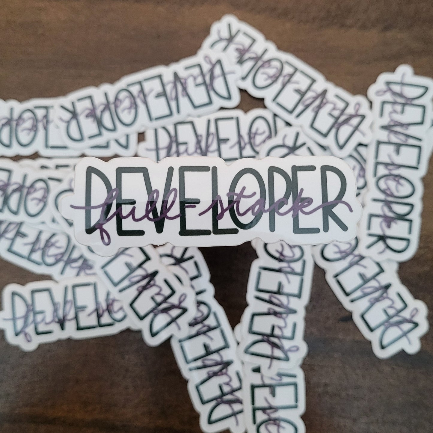 Full Stack Developer Sticker - Dark Mode & Light Mode