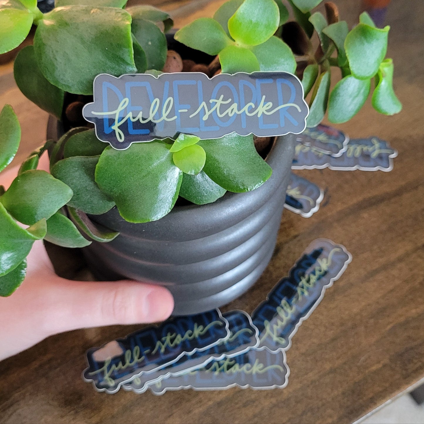 Full Stack Developer Sticker - Dark Mode & Light Mode