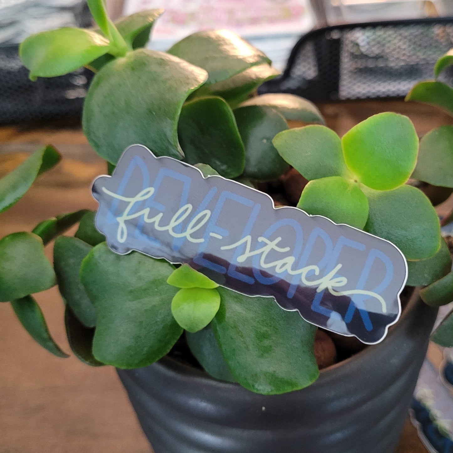 Full Stack Developer Sticker - Dark Mode & Light Mode